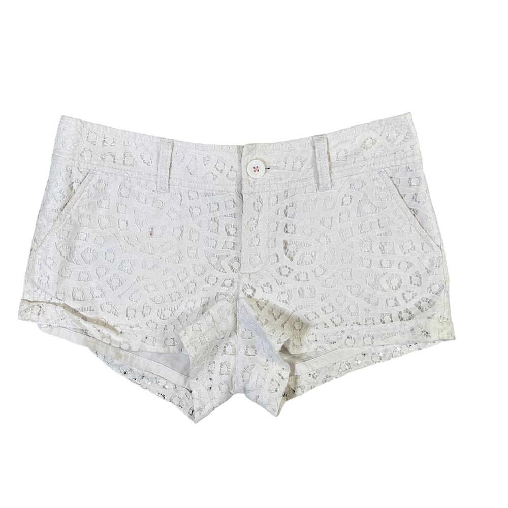 Lilly Pulitzer The Walsh Short White Lace Geometric Shorts Size 2